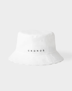 CRONOS WOMEN Contrast Edge Bucket Hat【WHITE】