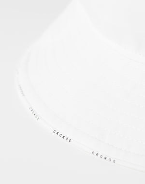 CRONOS WOMEN Contrast Edge Bucket Hat【WHITE】