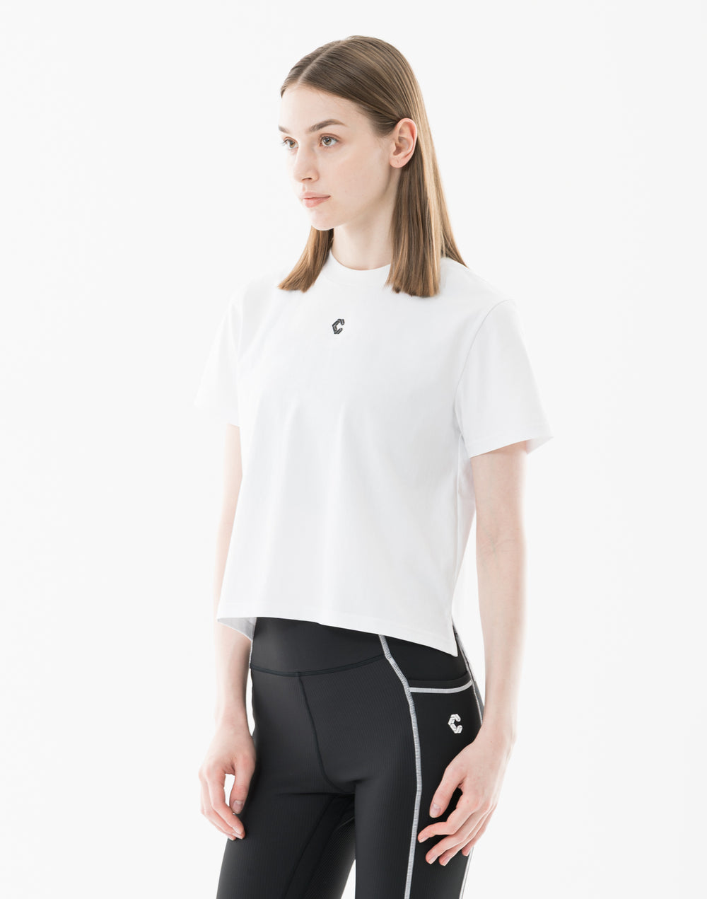 CRONOS WOMEN Active Cotton T-SHIRT【WHITE】