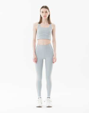 CRONOS WOMEN Cool Touch Rib Leggings【GRAY】