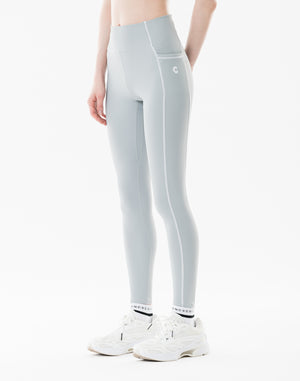 CRONOS WOMEN Cool Touch Rib Leggings【GRAY】
