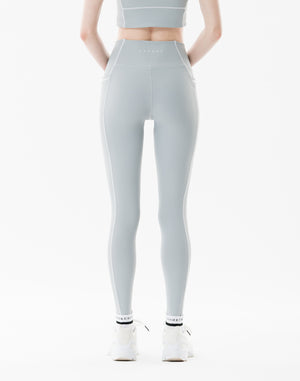 CRONOS WOMEN Cool Touch Rib Leggings【GRAY】