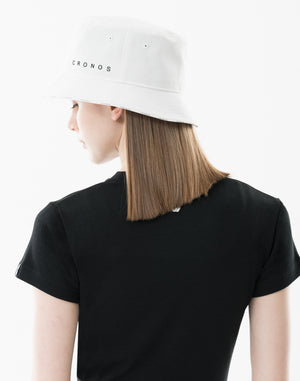 CRONOS WOMEN Contrast Edge Bucket Hat【WHITE】