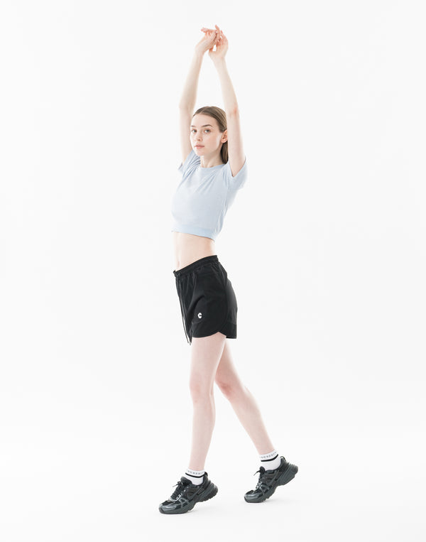CRONOS WOMEN Dry Active Shorts【BLACK】