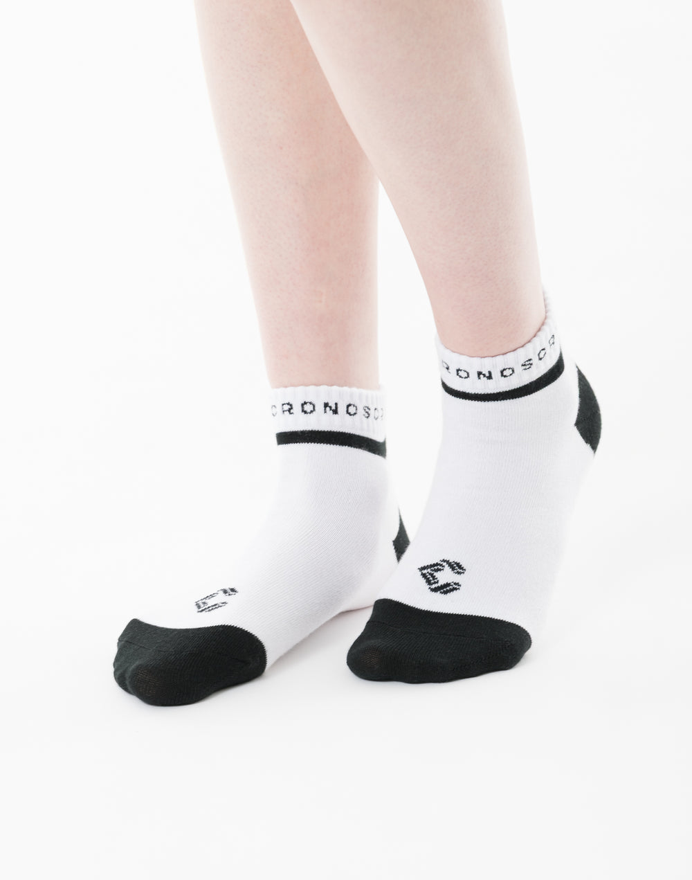 CRONOS WOMEN Logo Band Ankle Socks【WHITE】