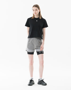 CRONOS WOMEN Dry Active Shorts【GRAY】