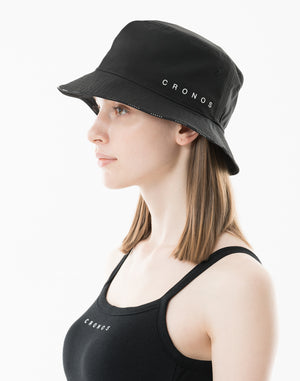 CRONOS WOMEN Contrast Edge Bucket Hat【BLACK】