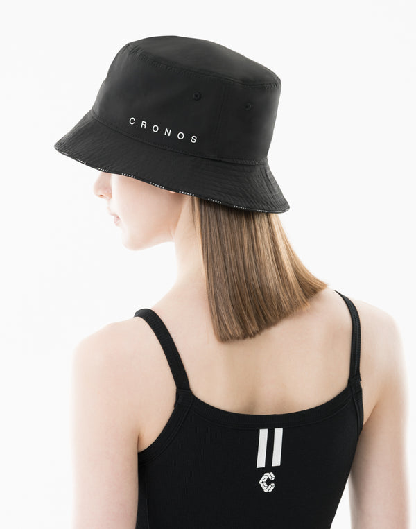 CRONOS WOMEN Contrast Edge Bucket Hat【BLACK】