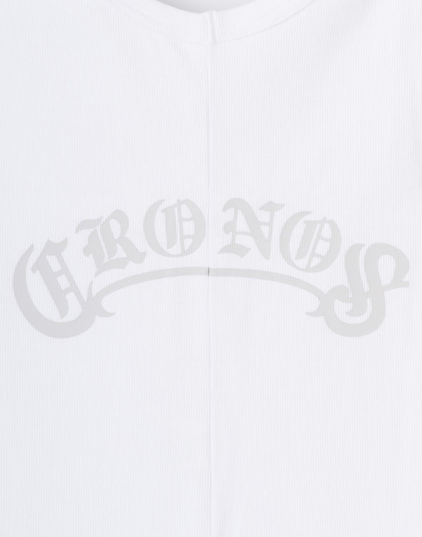 CRONOS RIB SIDE LOGO TANK TOP【WHITE】