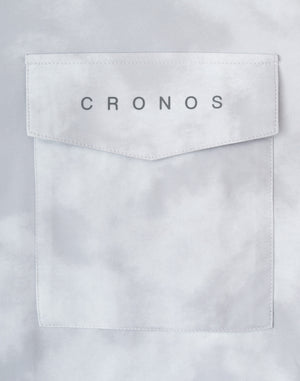CRONOS ストレッチ オープンカラー S/S シャツ【WHITECAMO】