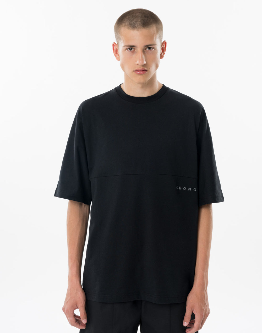 CRONOS OVERSHOULDER TEE【BLACK×BLUE】