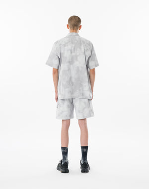 CRONOS ストレッチ オープンカラー S/S シャツ【WHITECAMO】