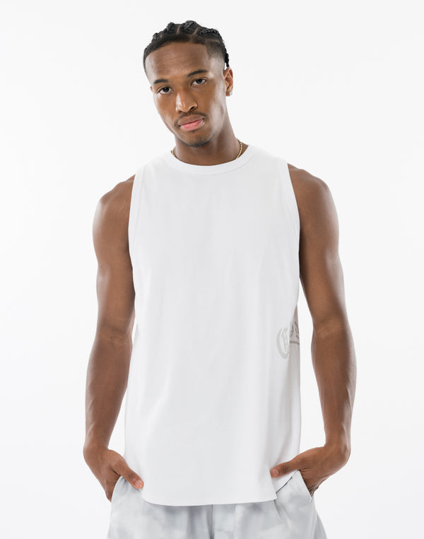 CRONOS RIB SIDE LOGO TANK TOP【WHITE】