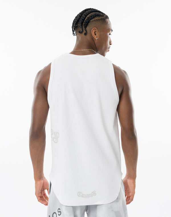 CRONOS RIB SIDE LOGO TANK TOP【WHITE】