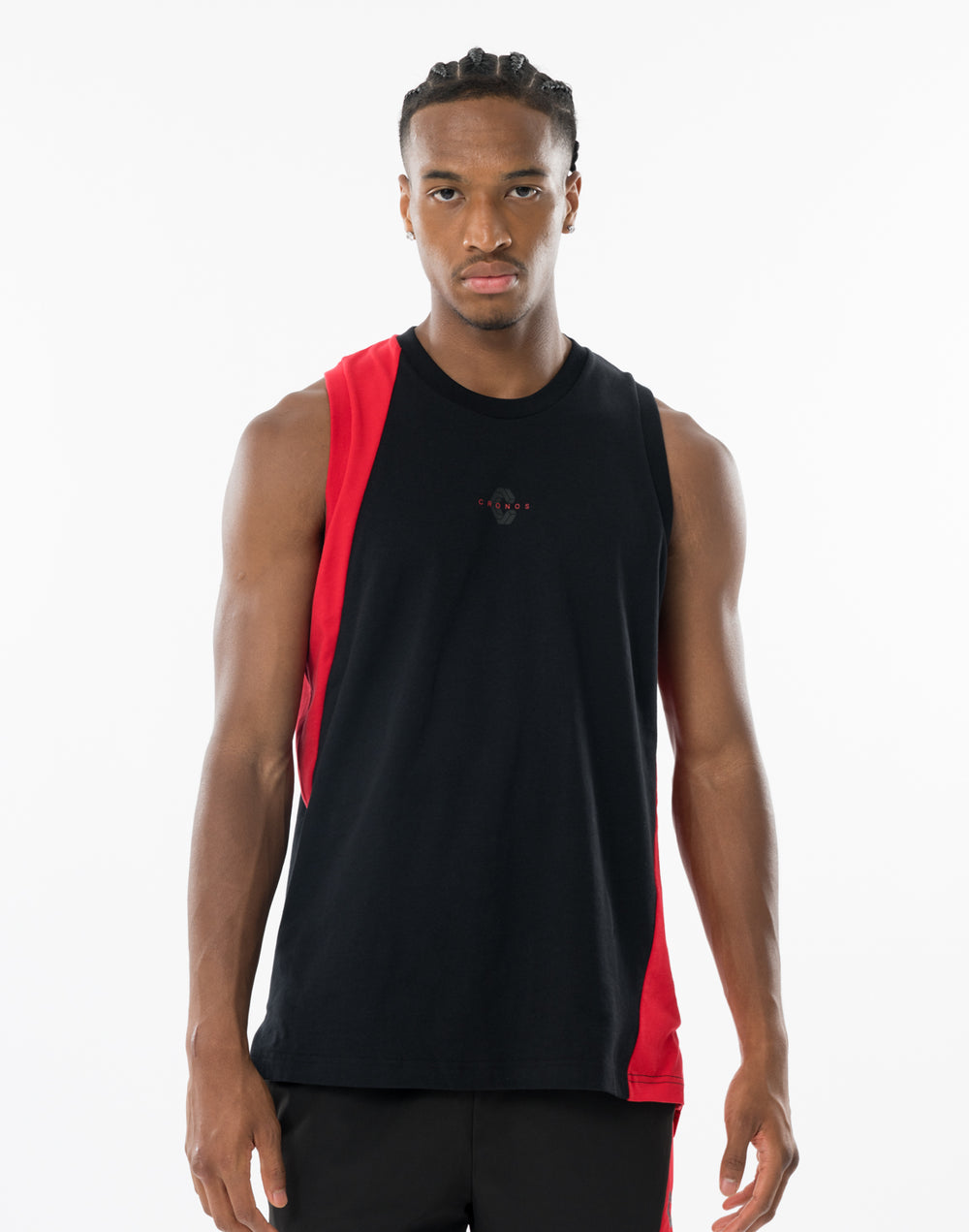 CRONOS SLASH  TANK TOP【BLACK×RED】