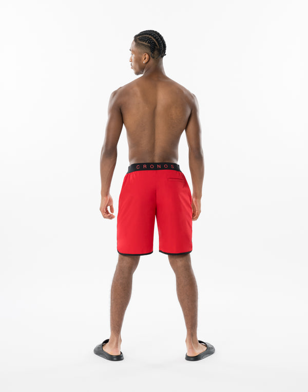 CRONOS CONTRAST WAIST Competition SHORTS【RED】