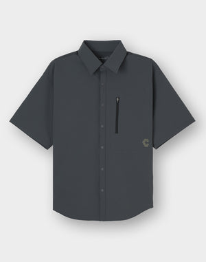 CRONOS TECH VERTICAL ZIP SHIRT【D.GRAY】