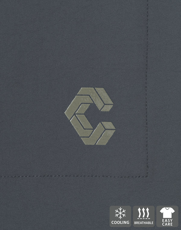 CRONOS TECH VERTICAL ZIP SHIRT【D.GRAY】