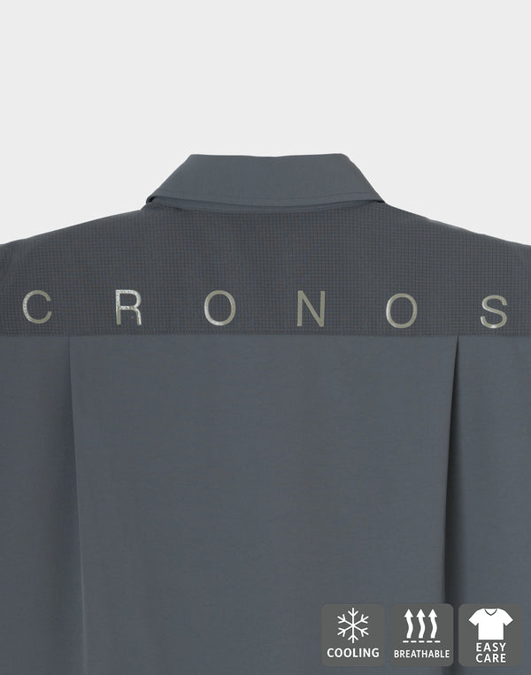 CRONOS TECH VERTICAL ZIP SHIRT【D.GRAY】