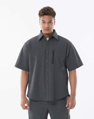 CRONOS TECH VERTICAL ZIP SHIRT【D.GRAY】