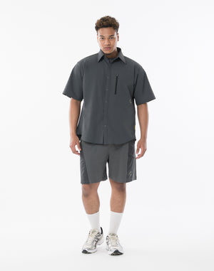 CRONOS TECH VERTICAL ZIP SHIRT【D.GRAY】