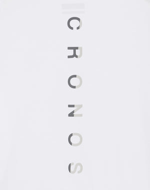 CRONOS Vertical Signature  Logo Regularfit T-SHIRT【WHITE】