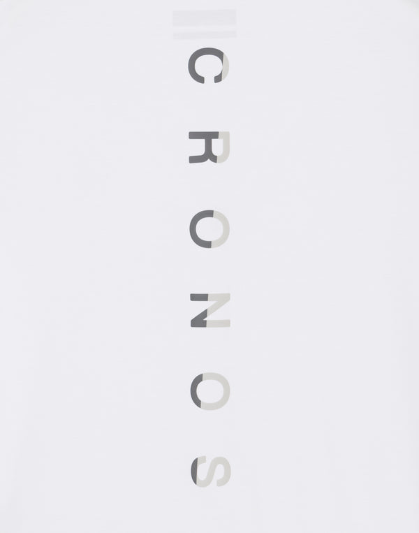 CRONOS Vertical Signature  Logo Regularfit T-SHIRT【WHITE】