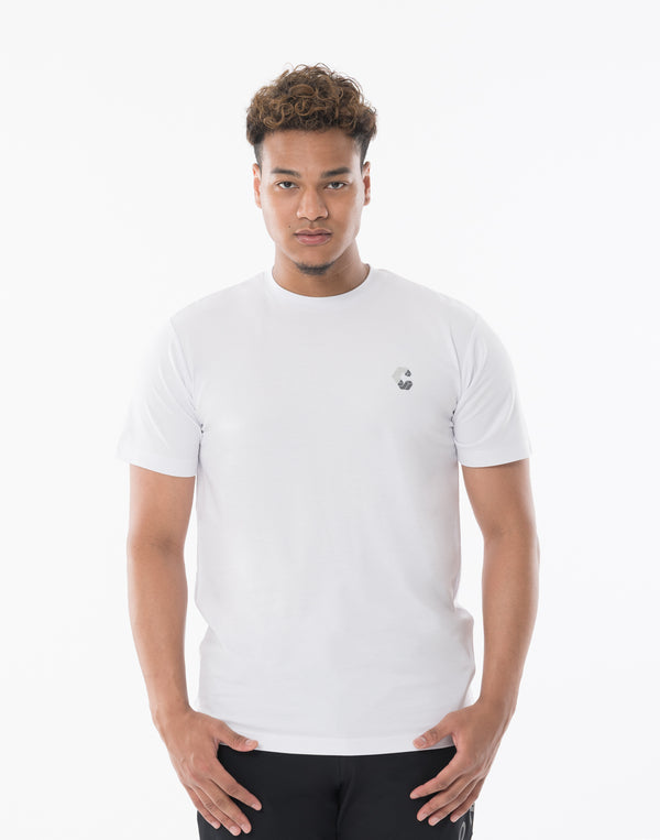 CRONOS Vertical Signature  Logo Regularfit T-SHIRT【WHITE】