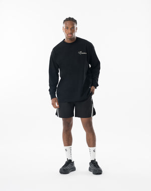 CRONOS SCRIPT SIDE L/S TEE 【BLACK】