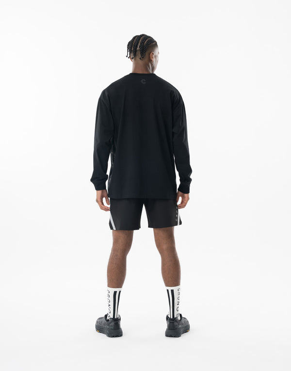 CRONOS SCRIPT SIDE L/S TEE 【BLACK】