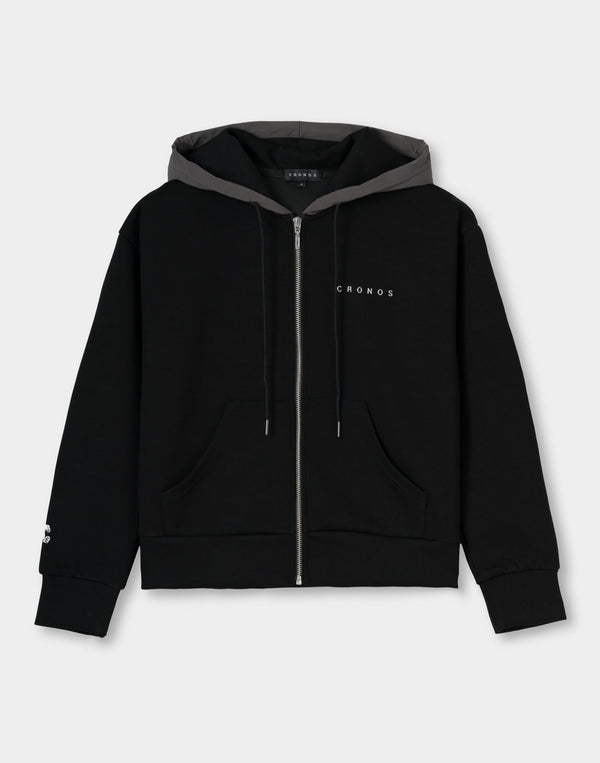 CRONOS WOMEN BoxFit  Hoodie【BLACK】