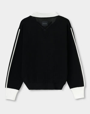 CRONOS WOMEN Mesh Uniform V-Top【BLACK】