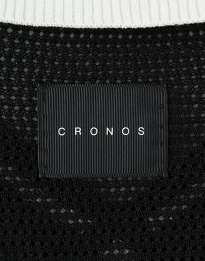 CRONOS WOMEN Mesh Uniform V-Top【BLACK】
