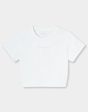 CRONOS WOMEN Motion Crop T-SHIRT 【WHITE】