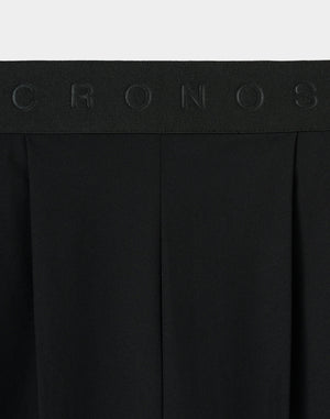 CRONOS WOMEN FlowTuck Wide Pants【BLACK】