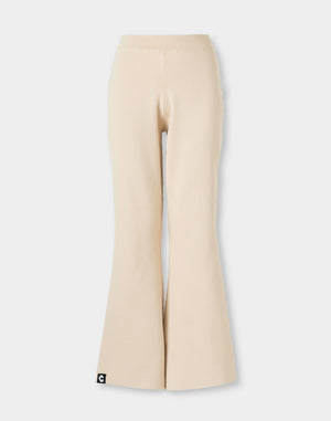 CRONOS WOMEN Flex Rib Knit Pants【BEIGE】