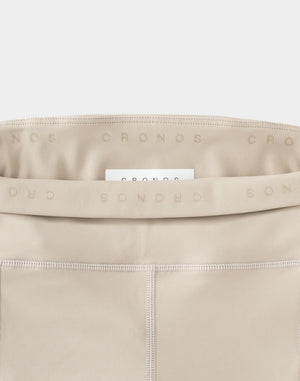 CRONOS WOMEN Flex Lift Leggings【BEIGE】