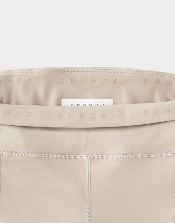 CRONOS WOMEN Flex Lift Leggings【BEIGE】