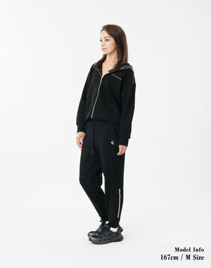 CRONOS WOMEN BoxFit  Hoodie【BLACK】