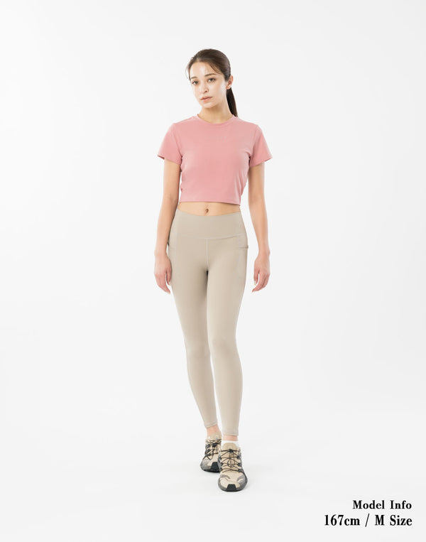 CRONOS WOMEN Motion Crop T-SHIRT 【PINK】
