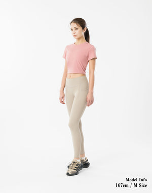 CRONOS WOMEN Motion Crop T-SHIRT 【PINK】