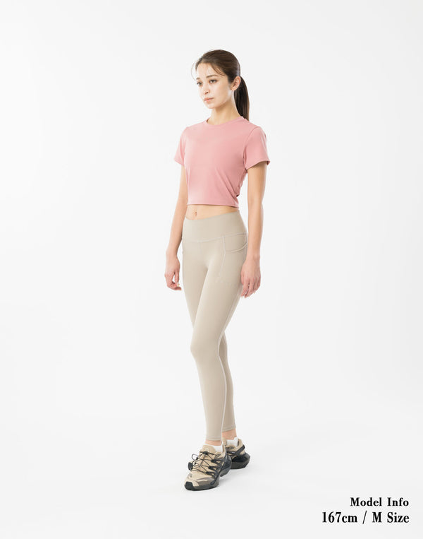 CRONOS WOMEN Motion Crop T-SHIRT 【PINK】