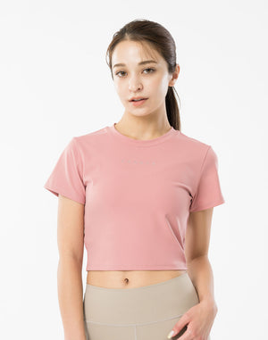 CRONOS WOMEN Motion Crop T-SHIRT 【PINK】