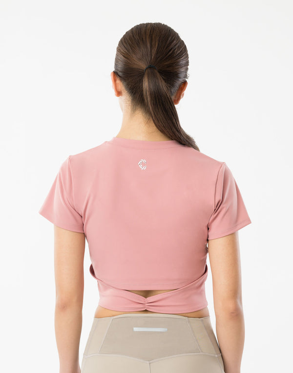 CRONOS WOMEN Motion Crop T-SHIRT 【PINK】
