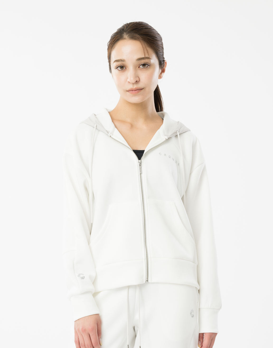 CRONOS WOMEN BoxFit Hoodie【WHITE】