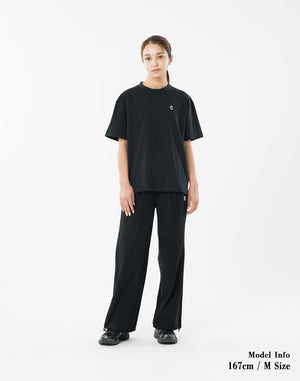 CRONOS WOMEN FlowTuck Wide Pants【BLACK】