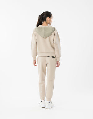 CRONOS WOMEN BoxFit  Hoodie【BEIGE】
