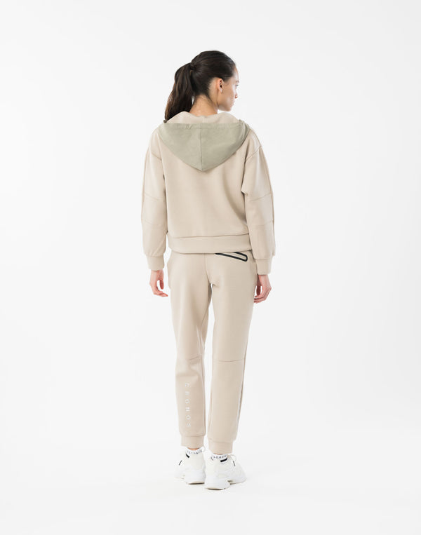 CRONOS WOMEN BoxFit  Hoodie【BEIGE】