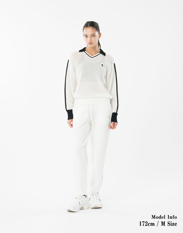 CRONOS WOMEN Mesh Uniform V-Top【WHITE】