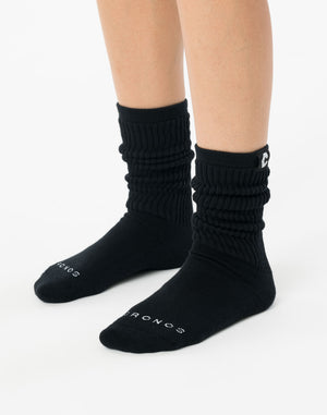 CRONOS WOMEN LooseFit Socks【BLACK】